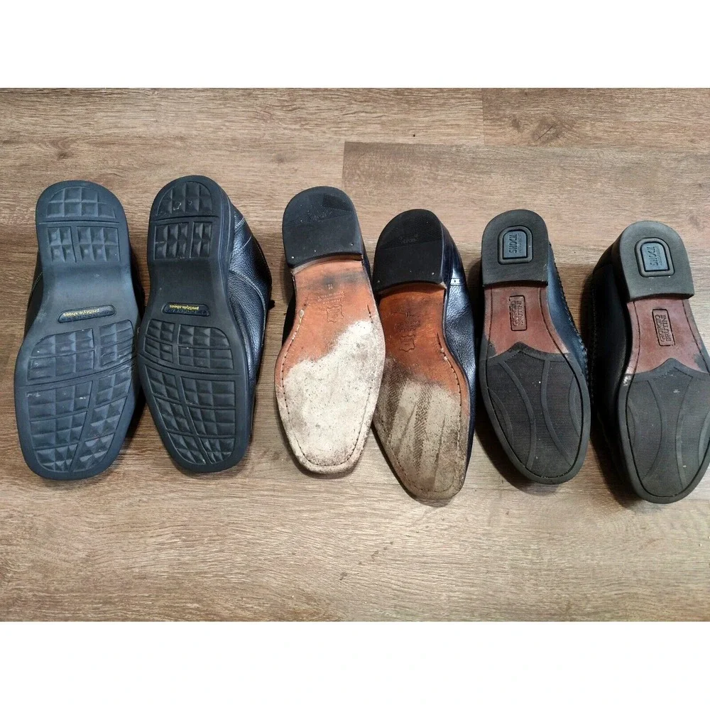 Lot of 3 Men's‎ Black Shoes Dockers,Pronto Uomo,Giorgio Brutini size 10 &11
